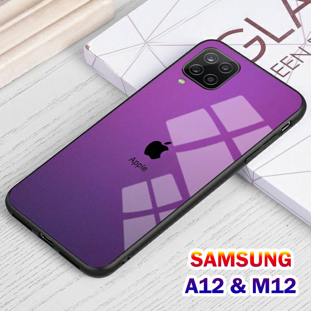 Softcase Glass Kaca SAMSUNG A12 , M12 - Casing HP SAMSUNG A12 , M12 [ S40 ].