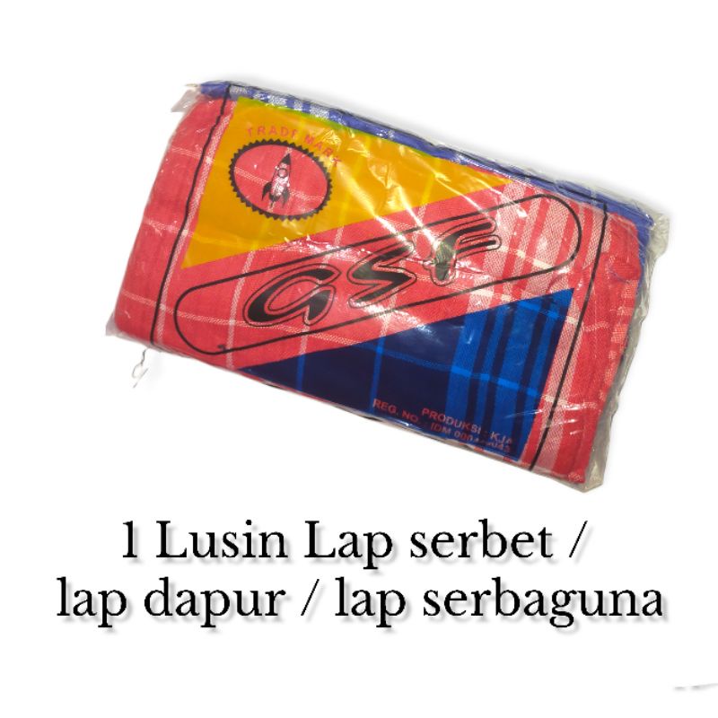 1 Lusin Lap serbet / lap kotak kotak / lap dapur / lap piring / lap serbaguna warna
