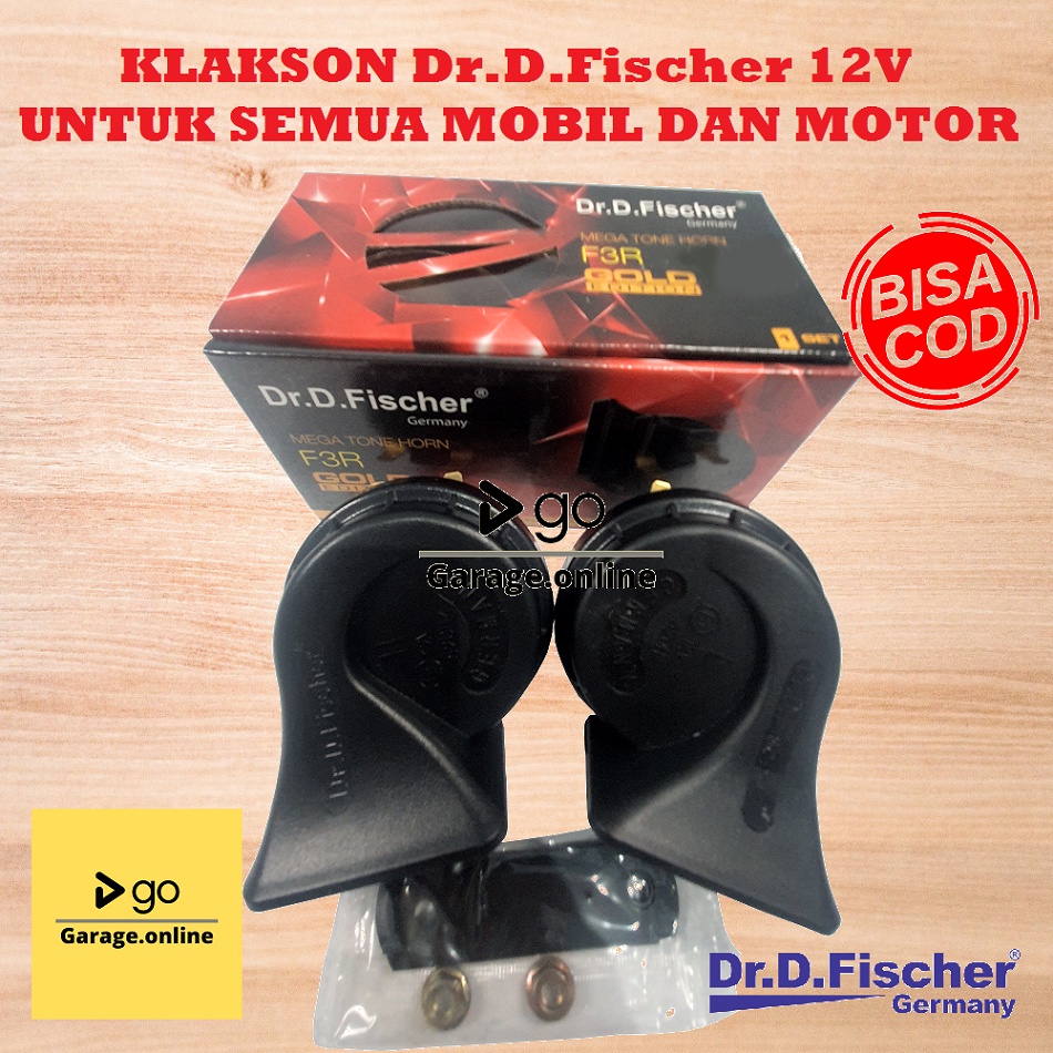 Klakson Keong Dr D Fischer F3R GOLD EDITION 12V Untuk semua Mobil dan Motor Original