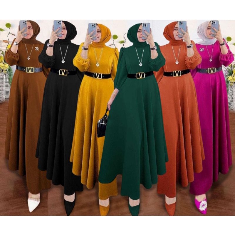 Gamis Xxl / Anna Dress // Sephora Maxy Scuba Premium + Belt // Dress Pesta /Gamis Fashion / Dress