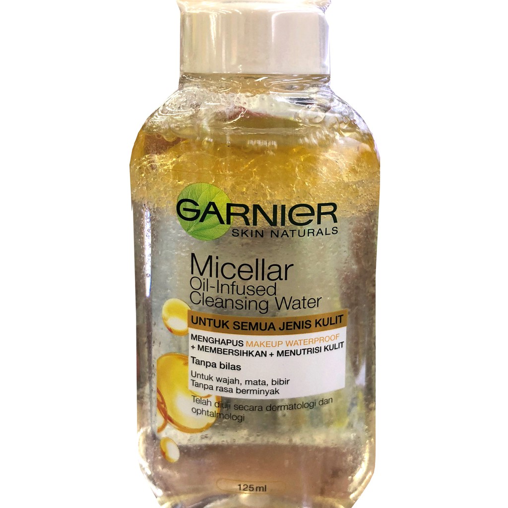 Garnier Micellar Oil Infused Cleansing Water 125ml Pembersih Make Up Remover