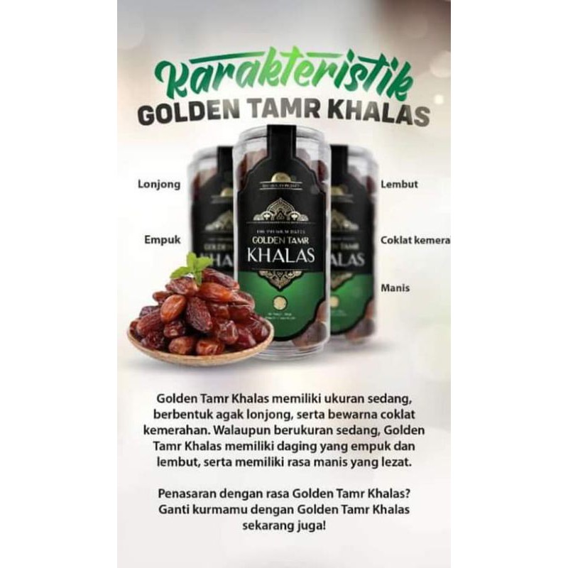 

KURMA AJWA GODEN KHALAS 500gr