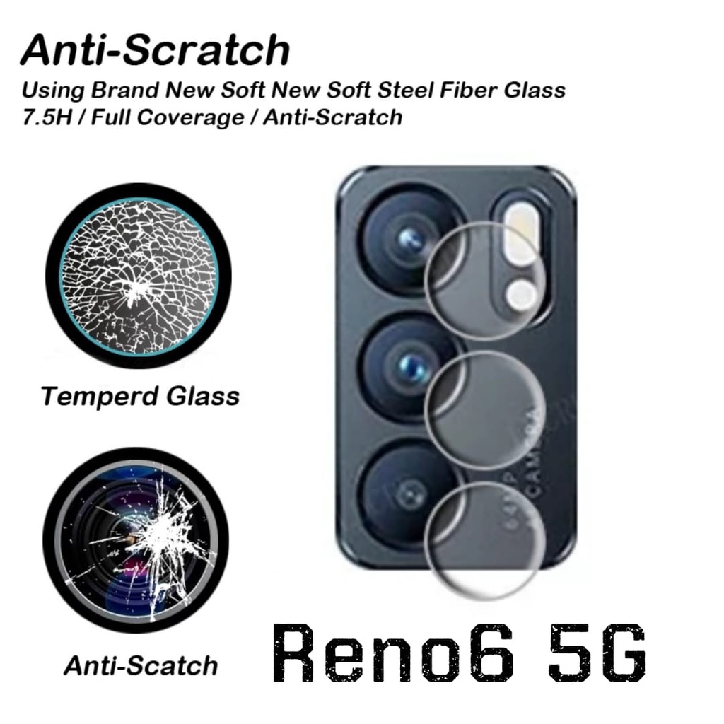 PROMO 2in1 Tempered Glass OPPO Reno6 5G Full Layar kaca Bening Premium Free Camera Glass Reno 6 5G