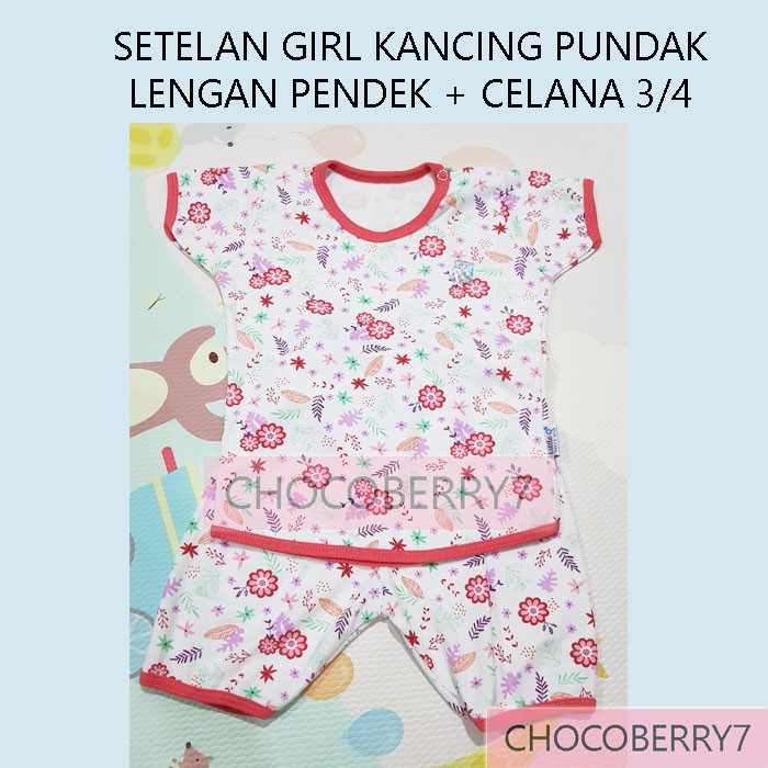 Setelan Baju Celana Bayi Anak Perempuan merk LittleQ Little Q