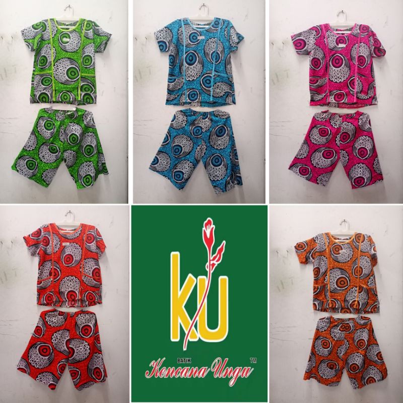 Daster Kekinian Batik Kencana Ungu Setelan Atas Bawah Dewasa Special Motif