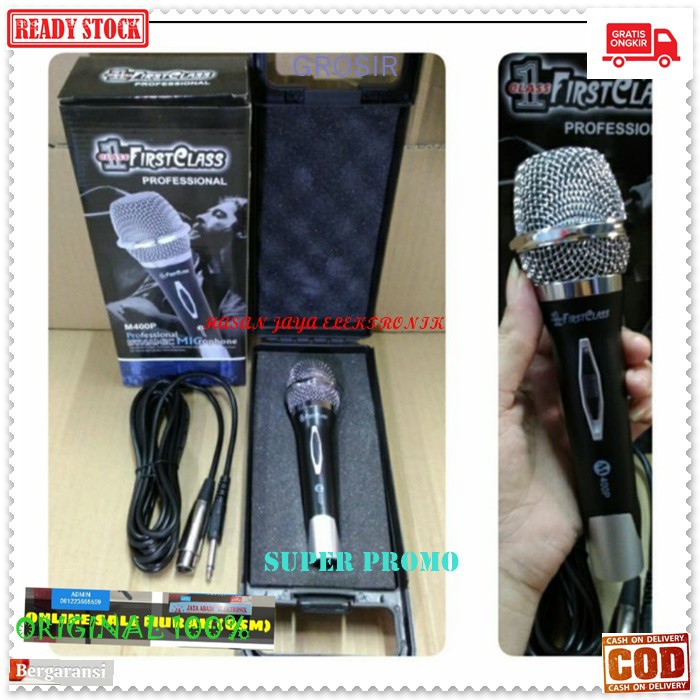 G465 Firstclass Mic kabel Microphone sing golden song cable karaoke vocal audio sound mik pengeras suara pro profesional vokal mikrophone dynamic aux asli music DYNAMIC CLASS 1 G465   Bahan dari ABS Langsung nyala. Gk pake baterai suara mantap