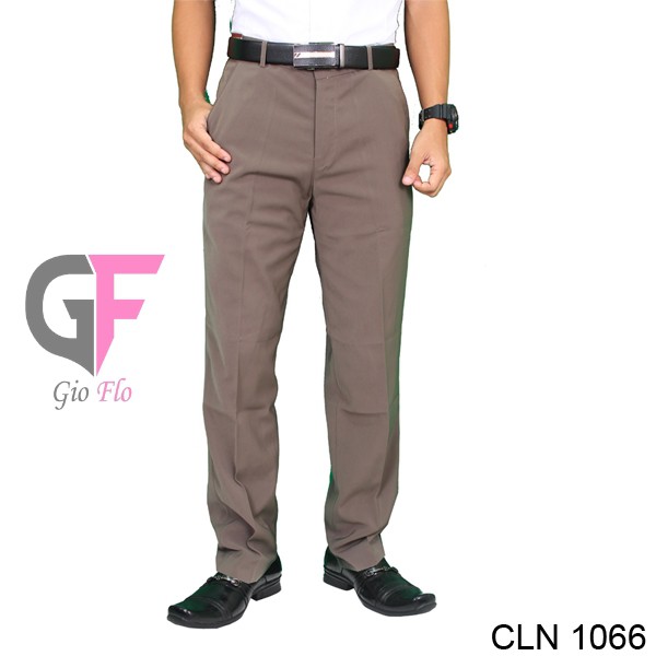 GIOFLO Pakaian Pria Celana Panjang Formal Terbaru Brown / CLN 1066