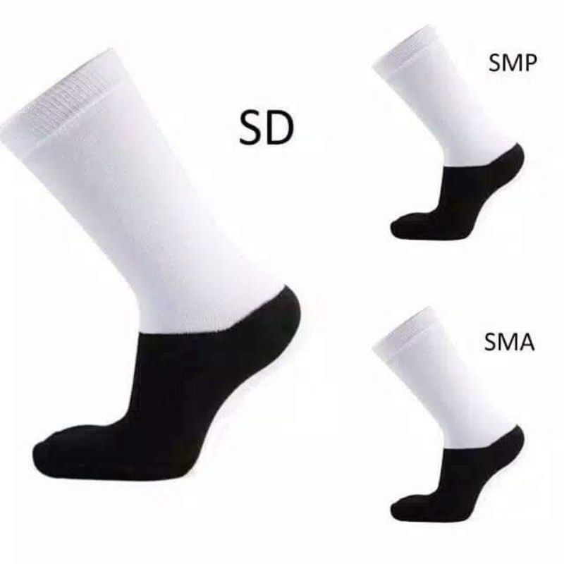 Kaos Kaki Sekolah Hitam Putih/Kaos Kaki Sd Kaos Kaki Smp Kaos Kaki Sma