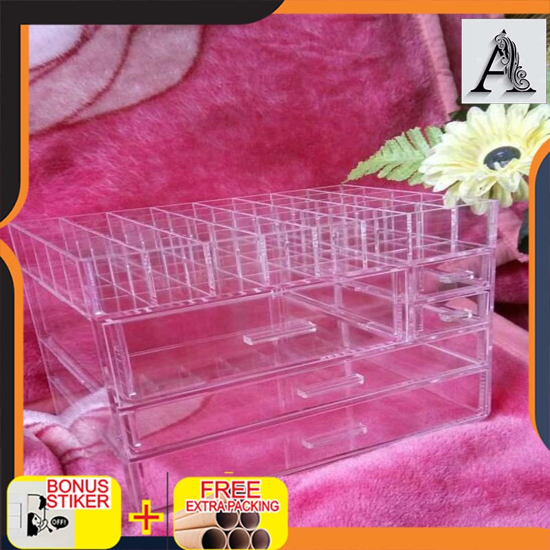 

Terlaris acrylic cosmetic Organizer i4tempat make up akrilik