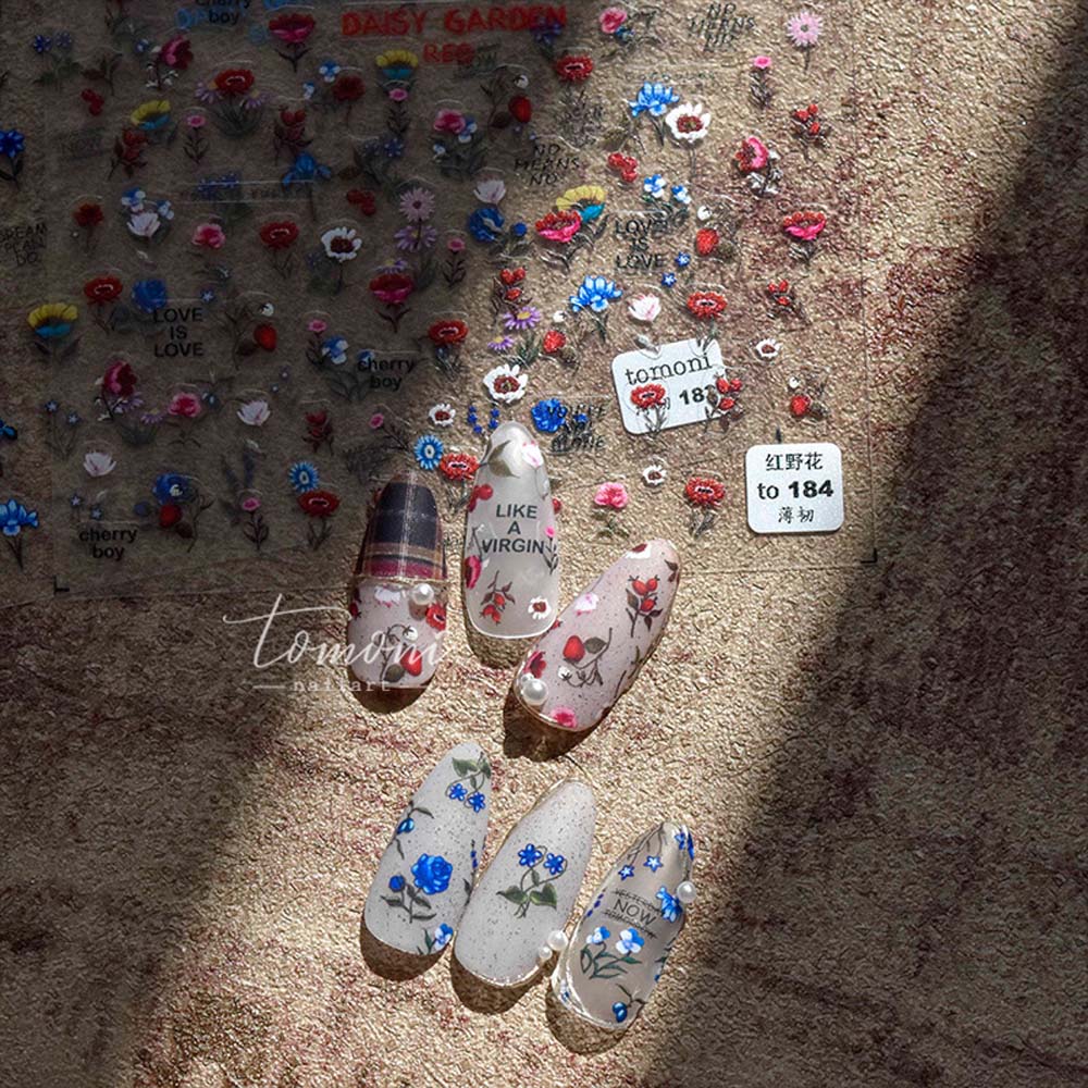 Mxbeauty Stiker Kuku 5d Diy Sangat Tipis Untuk Nail Art