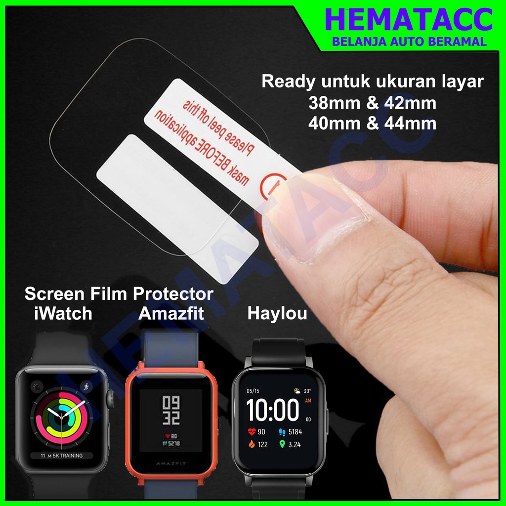 Anti Gores Smartwatch iWatch Amazfit Aukey Vyatta Redmi Watch 2 T500 T55 Y68 Hydrogel Hematacc