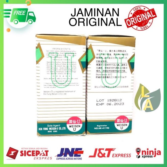 

BERKUALITAS WEISEN U 100 TABLET - OBAT MAAG DAN NYERI ULU HATI