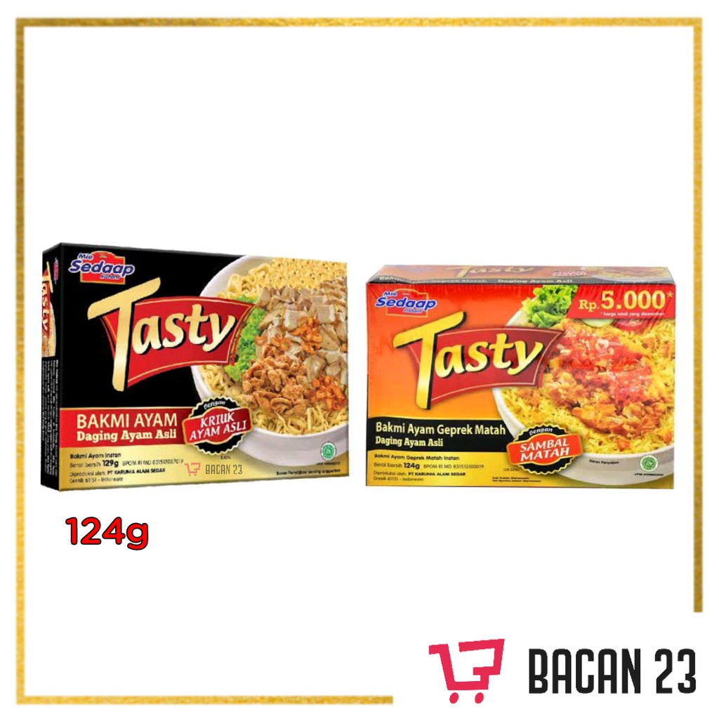 Mie Sedaap Tasty Bakmi Ayam (124g)/ Mie Instant/ Bacan 23 - Bacan23