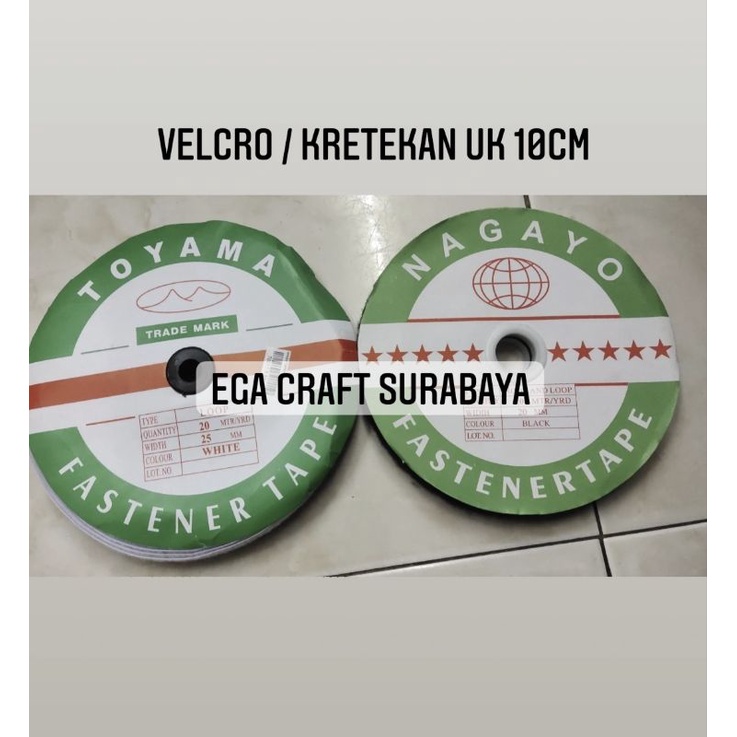 Velcro Perekat Kretekan Magic Tape Patch Label Kabel 10cm per pasang