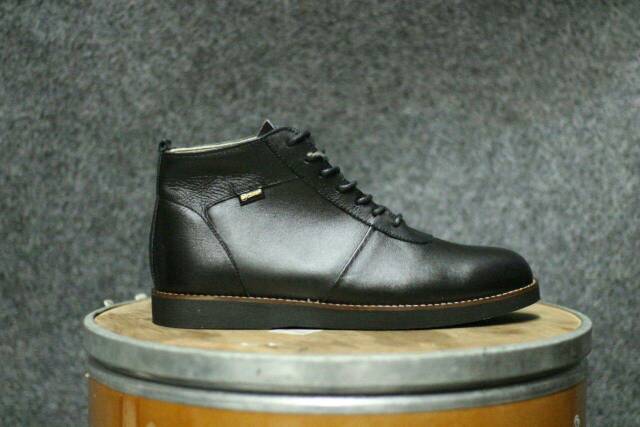 SEPATU BOOT KULIT CEVANY COREY BLACK ORI
