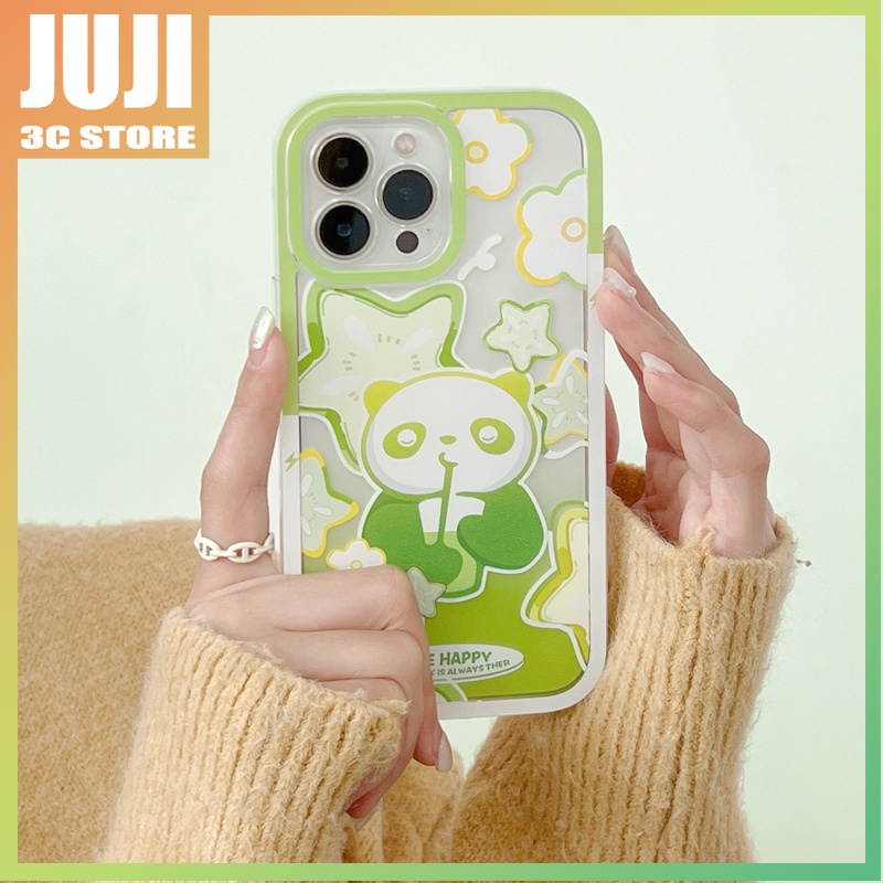 360 Derajat Bentuk Kartun panda° Case Transparan Shockproof Cover iphone x xs xr xsmax 11 12 13 pro max