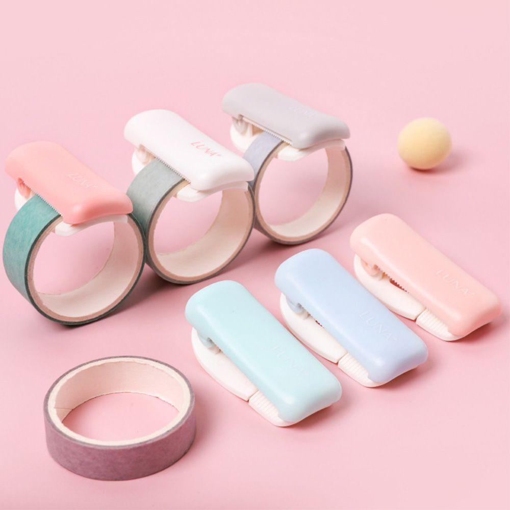 Preva Tape Dispenser Kaset Stiker Portable Warna Solid Klip