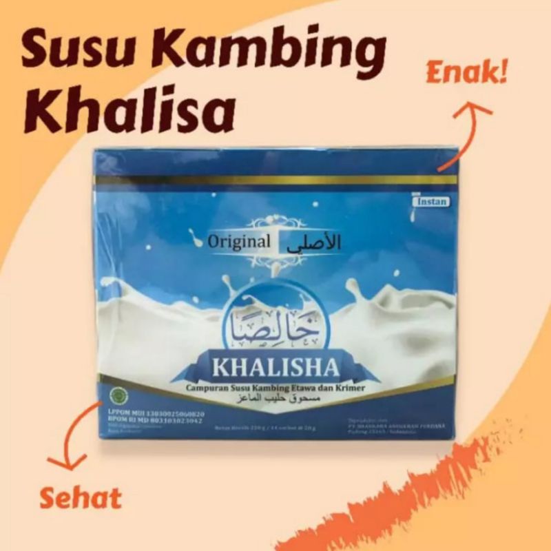 

Susu Kambing Khalisa isi sachet 10 plus 1