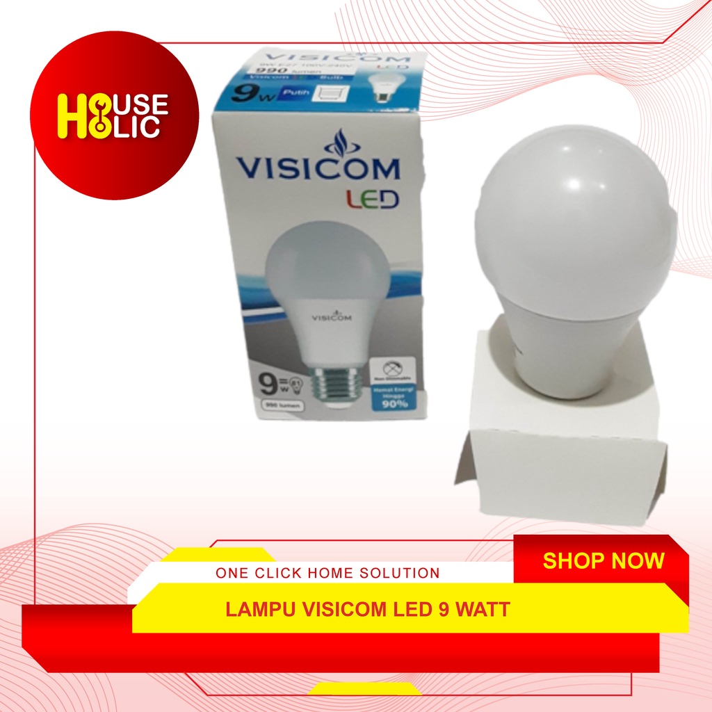 Balon Lampu Visicom LED Bulb 9 W / Bohlam Lamp 9 Watt