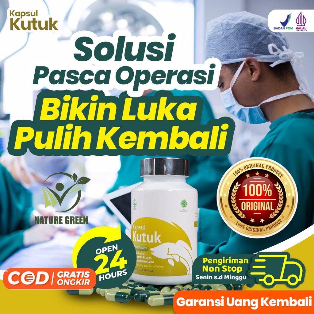 [Official] Kapsul Kutuk Ekstrak Albumin Ikan Gabus Pasca Operasi Sesar Caesar Normal - 5x Bekas Luka Jahitan Cepat Kering - Asi Booster Kapsul Gabus Tingkatkan Daya Tahan Tubuh Isi 60 Kapsul