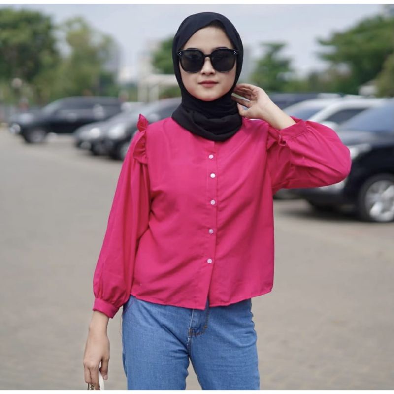 Kemeja Atasan Hara ruffle blouse | Atasan wanita new arrival