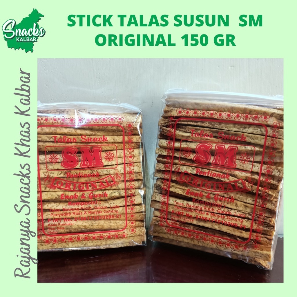 

Stick Talas Susun/Stick Keladi "SM" Original 150 gram Khas Pontianak