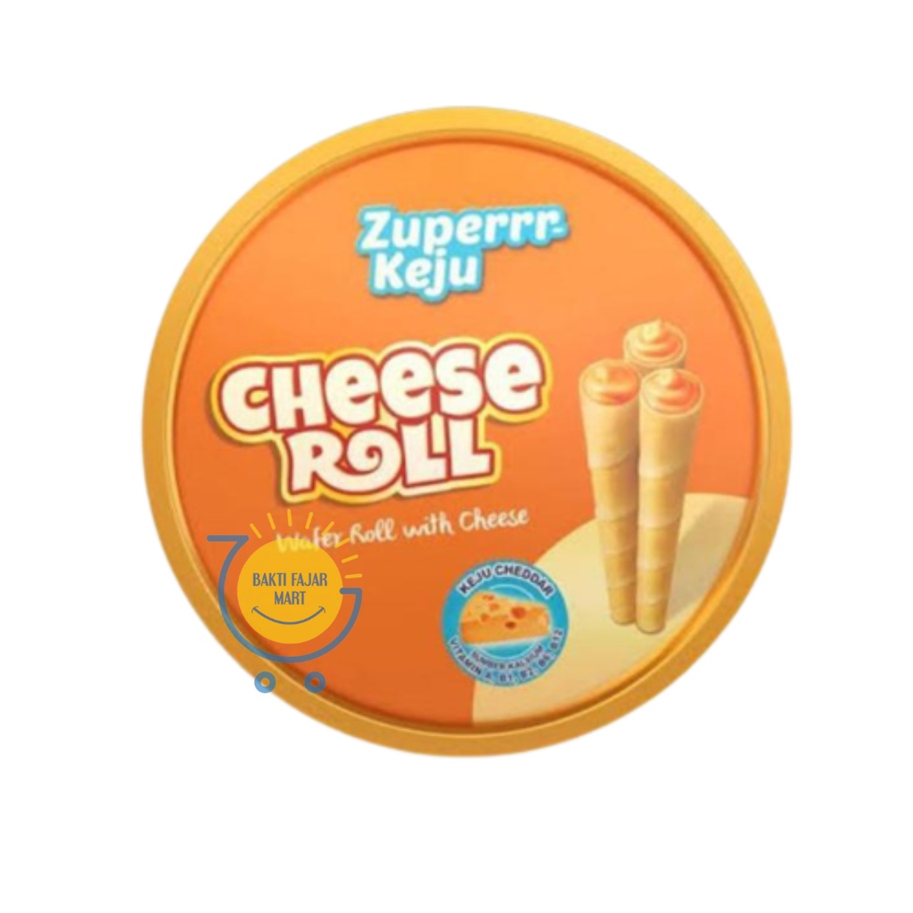 Zuperrr Keju Cheese Roll Biskuit Kaleng (156 g)
