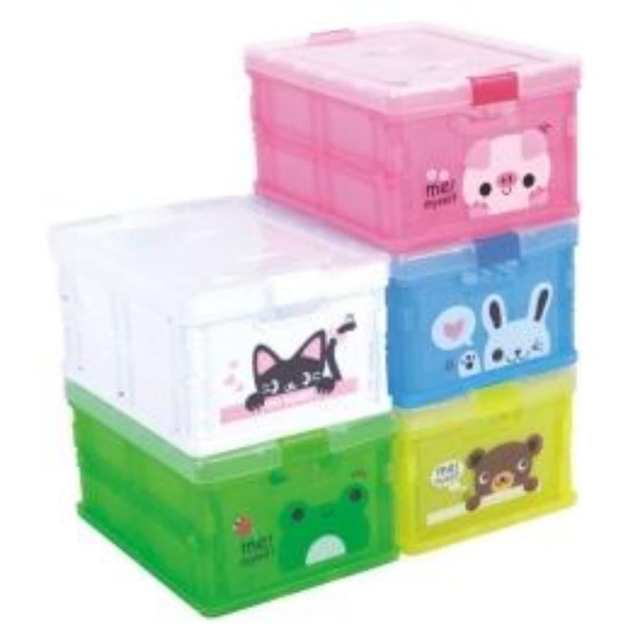 Container Kotak Box Lipat Kecil Serbaguna Folding Plastik Praktis