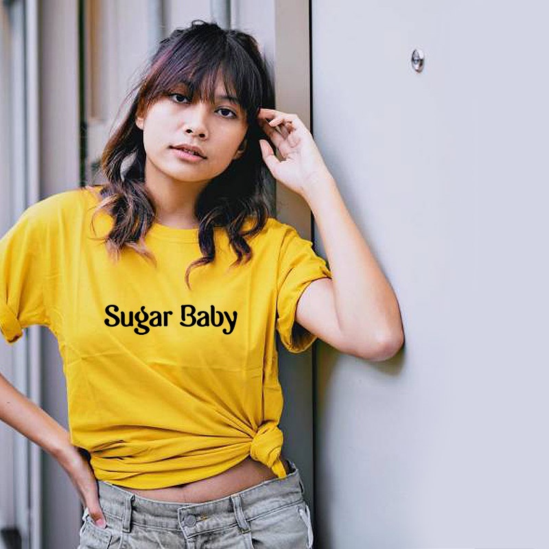 Kaos SUGAR BABY Lengan Pendek Polyester M-L-XL