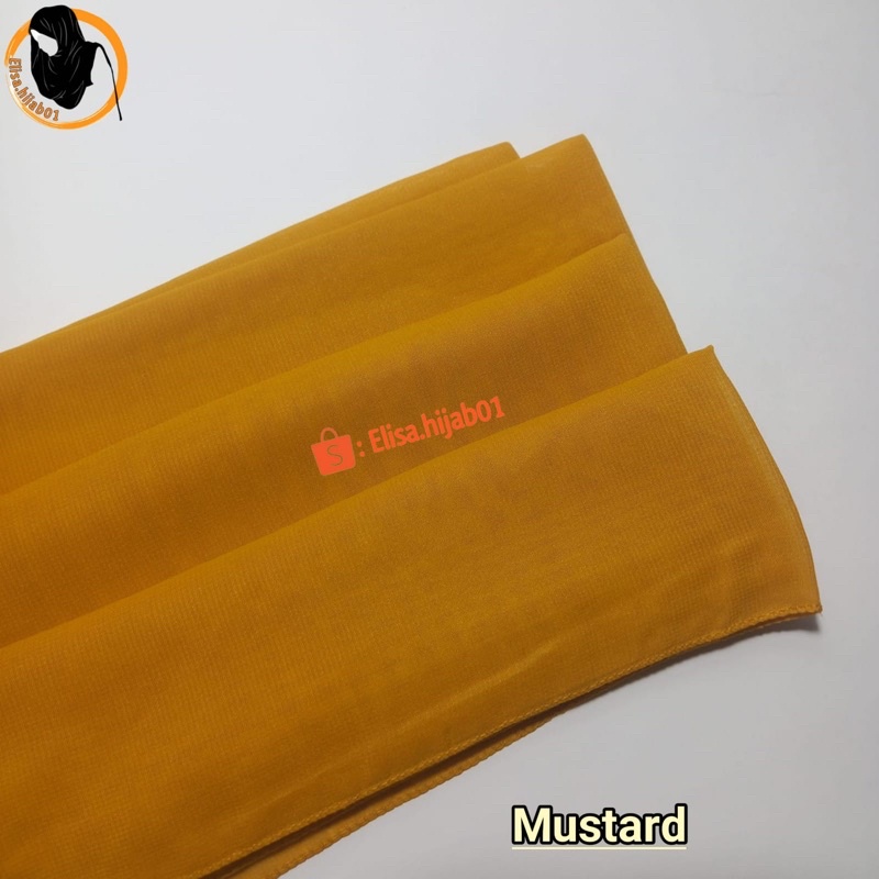 [ COD ] Hijab Bella Square Premium Hijab Segiempat-Mustard