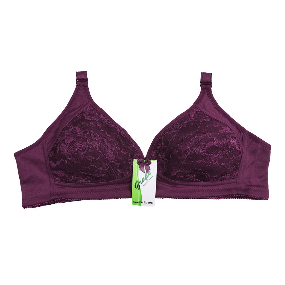 Bra Bh Full Cup Daily Wear Kait 2 Renda BH BAsic Mama Grape Underwear