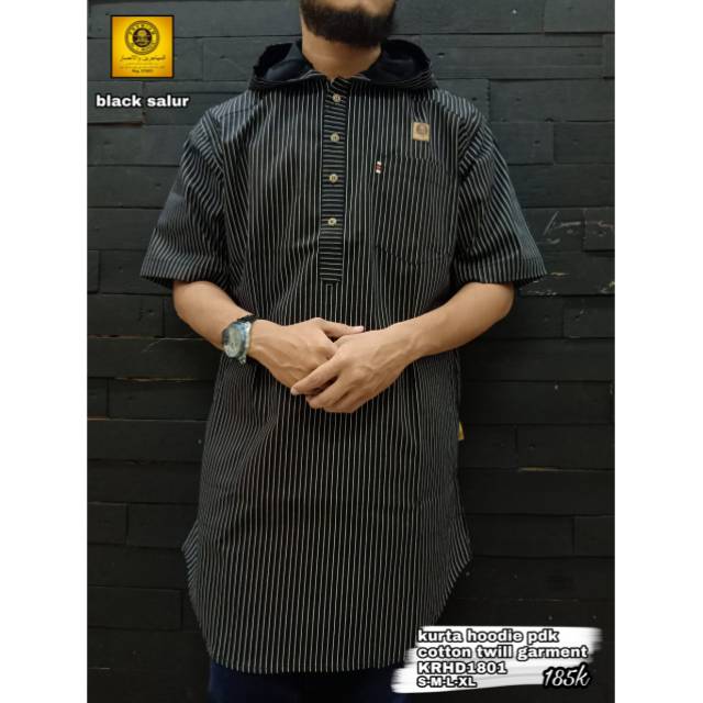 Kurta Hoodie Lengan Pendek Al Amwa