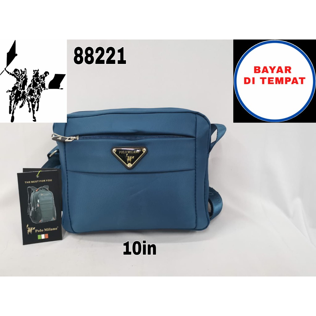 TERBARU Tas Pria SELEMPANG MURAH POLOS PRIA POLO MILANO - 88221 - SELEMPANG IMPORT MURAH BAHAN BAGUS TEBAL