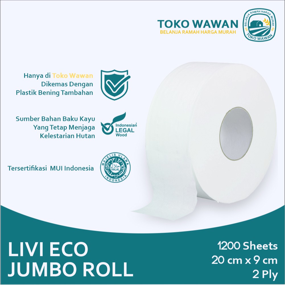 Livi Jumbo Roll Tissue JRT Toilet