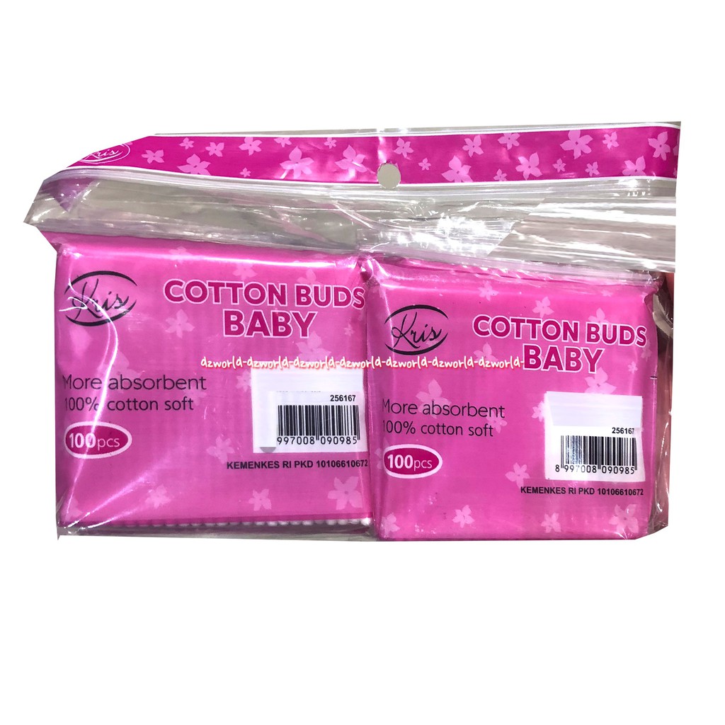 Kris Cotton Bud Baby Korek Kuping Untuk Bayi Praktis &amp; Higeinis Pembersih Telinga Bayi 100pcs