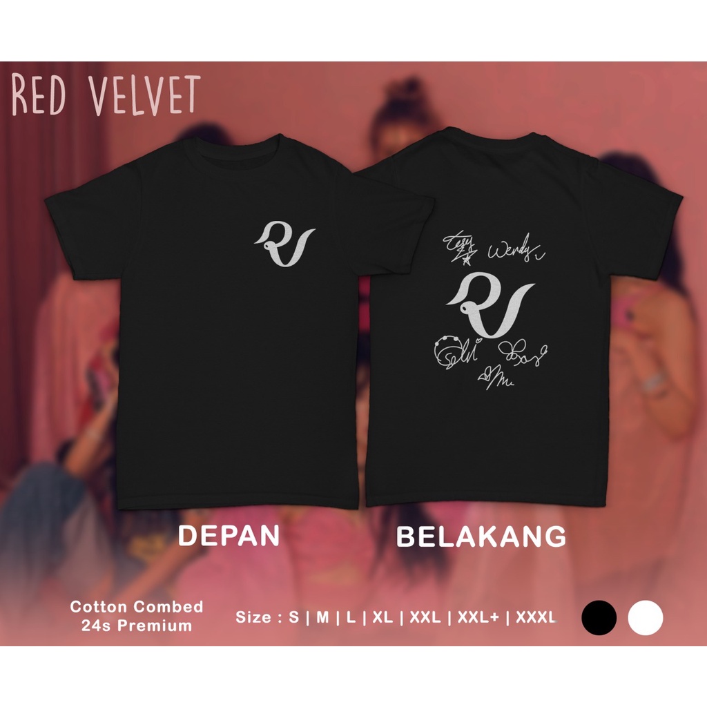 Pretty Savage- Kaos Oversize Red Velvet Sign Depan Belakang