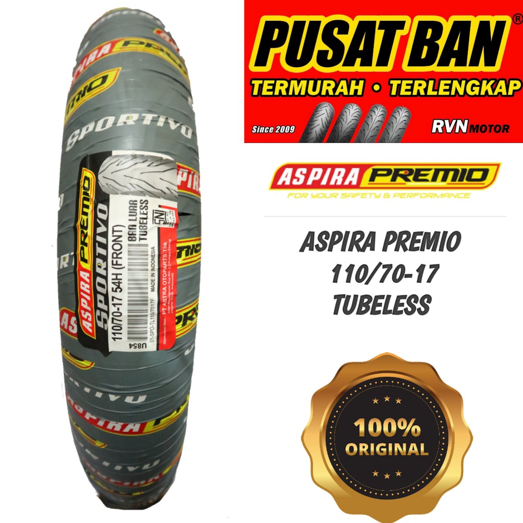 ASPIRA  PREMIO 110/80-17 TUBELESS (FREEPENTIL)