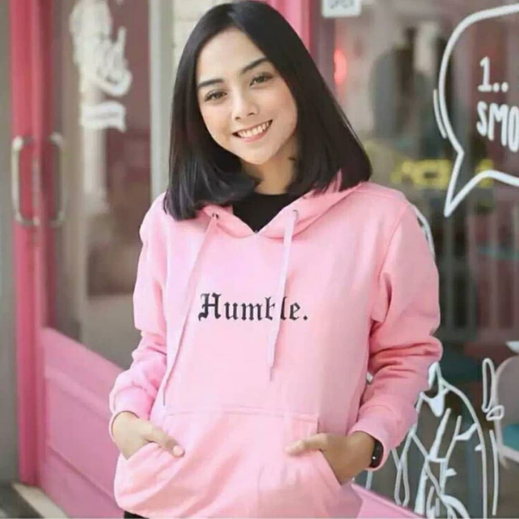 FLEECE HOODIE SWEATER WANITA HUMBLE MURAH