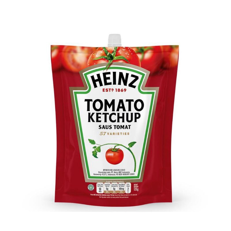 

HEINZ Tomato Ketchup Pouch 125 g / Saus Tomat