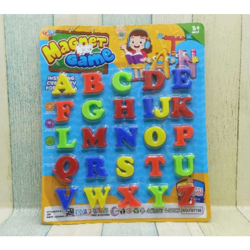 Huruf Dan Angka Magnet Murah/ Magnetic Alphabet &amp; Numbers Murah/ Mainan Edukasi Huruf Dan Angka