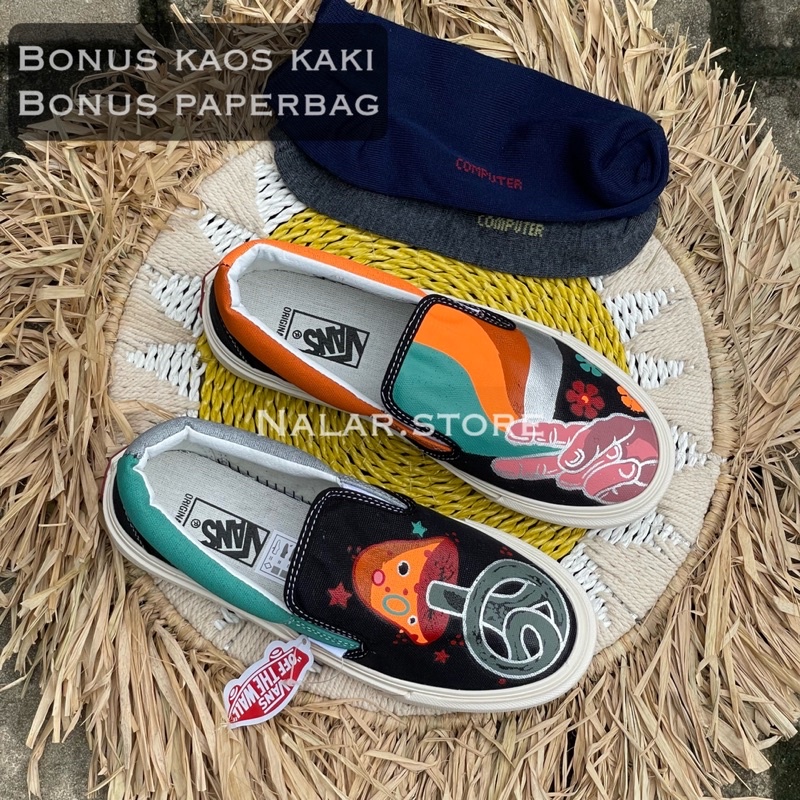 VANS SLIPON OG HIPPIE PRIA WANITA WAFFLE DT