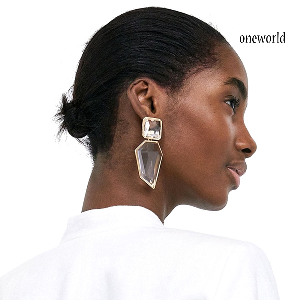 OW@ Fashion Party Women Irregular Geometric Acrylic Statement Drop Earrings Jewelry