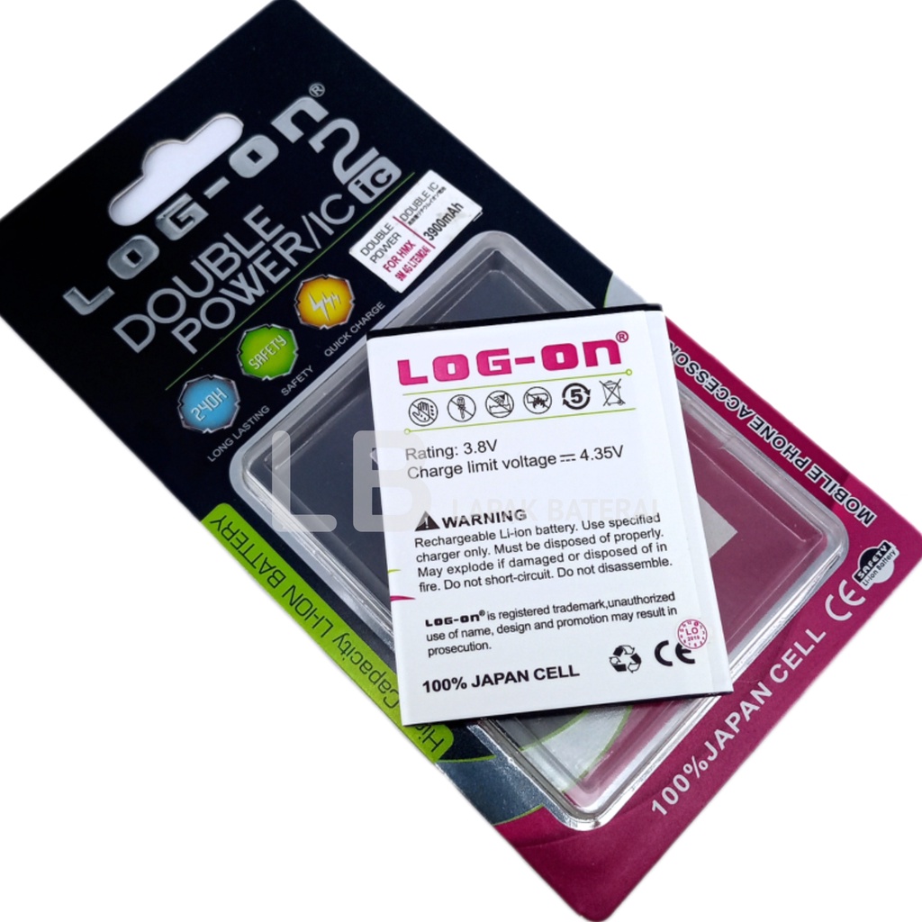 LOG - ON Baterai Himax 9M 4G lte  / M24i Double IC Protection Battery Batre
