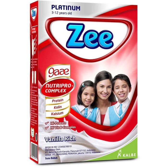 Susu Zee Reguler &amp; Platinum 350 GR Zee Nutripro Complex Susu Peninggi Badan Anak Tinggi Kalsium