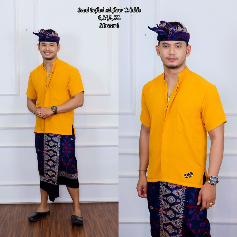 Baju Koko/Semi Safari Airflow/Baju Saja/Size Bule