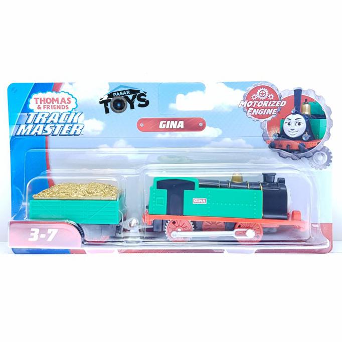 MAINAN DIECAST THOMAS & FRIENDS TRACKMASTER MOTORIZED ENGINE GINA HIRO SALTY MERLIN - GINA TERBAIK