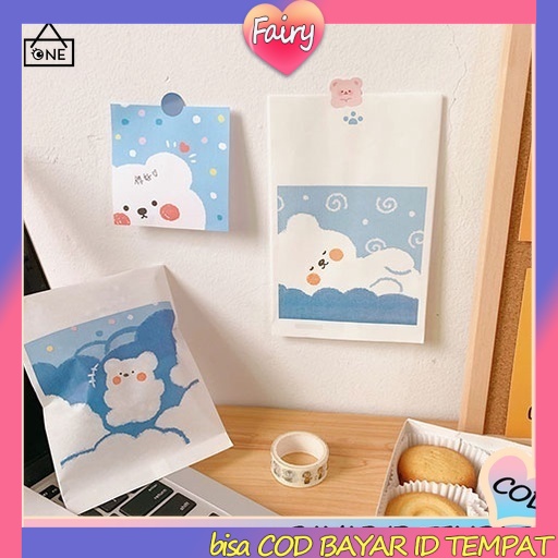 

Simple Ins Paper Bag Tas Penyimpanan Kartun Lucu Mini Snack Candy Bear Tas Hadiah Ulang Tahun AA