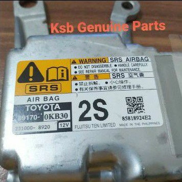 Modul Airbag Ecu Air Bag Komputer Air Bag Fortuner VRZ 89170 0kB30 ORI