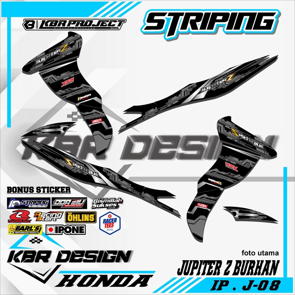 JUPITER Z BURHAN (COD) STICKER STRIPING MOTOR JUPITER Z BURHAN.08