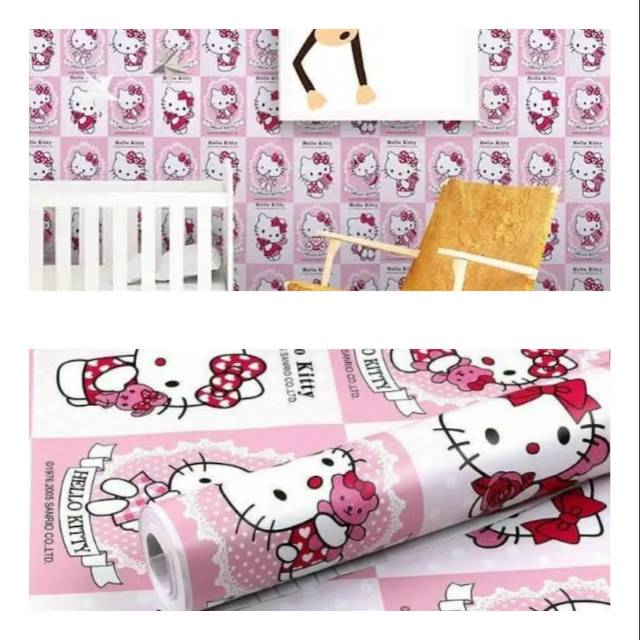 Grosir wallpaper murah wallpaper pink wallpaper hellokitty pink wallpaper anak wallpaper anak cewe